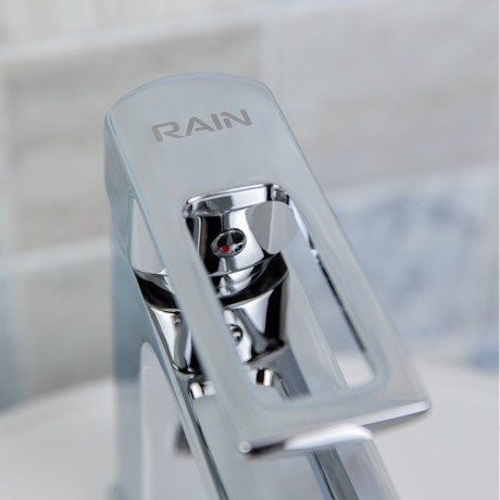 RAIN Смеситель для раковины Атриа, картридж 35мм, латунь, хром