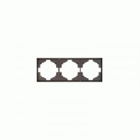 KRANZ MIELE STRONG Рамка 3 мест. (горизонт.) графит KR-78-0753-6