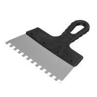 Шпатель из нержавеющей стали, 200 мм, зуб 8 х 8 мм, пластмассовая ручка Sparta