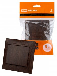 TDM Лама выкл. СУ 1 кл. 10А венге SQ1815-0401