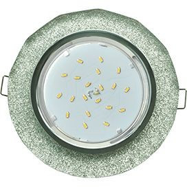 Ecola GX53 H4 5313 св-к Стекло Круг с вогнутыми гранями хром-серебряный блеск 38x126 FS53RCECH (10!)