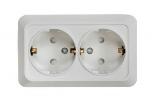 ASD/InHome BOLLETO роз. ОУ 2 мест. 16А бел. (земля, шторка, керамика) 7128х
