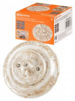 TDM Болонь Выкл СУ фарфор. поворот с ручкой (бантик) 10А мрамор Ретро SQ1820-0120