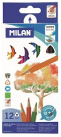 Карандаши цветные акварельные 12цв 3-гран Milan 1110720