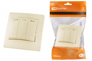 TDM Таймыр выкл. СУ 3 кл. 10А сл. кость (керам. осн., инд) (10!) SQ1814-0106