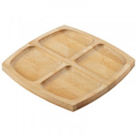 Менажница квадратная 4 секции (18*18*1,3см), береза 105709, Mallony