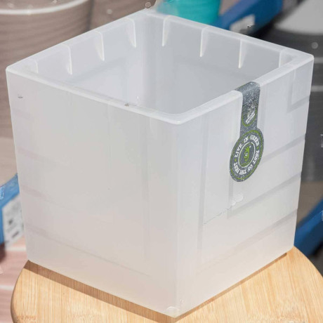 Горшок "Квадро" 1,2 л прозрачный с вкладкой КВ12-00 ливингрин