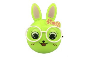 Camelion NL-241 ночник св/д 0.5W 100х75x80 Зайцы очкарики, 220V пластик/выкл.