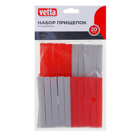 VETTA Набор прищепок на пружине 20шт, пластик, металл