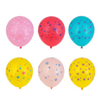 Капитан Весельчак Набор воздушных шаров 6 шт. 12&quot;, с цветным рисунком