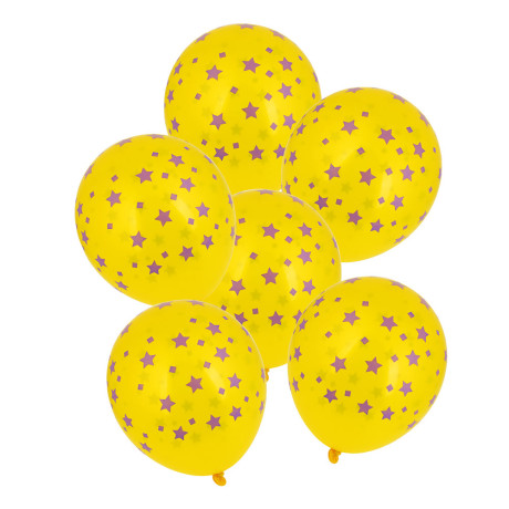 Капитан Весельчак Набор воздушных шаров 6 шт. 12", с цветным рисунком