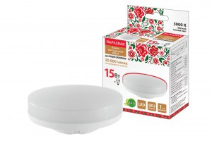 TDM GX53 15W(1200lm) 3000K 2K GX53-15Вт-230В-3000К-Э 75x26 Народная (10!) SQ0340-1574