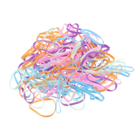 ЮНИLOOK Набор резинок для волос, 120 шт, d2,5см, резина, в ПВХ пакете, 6 дизайнов, ACS-103