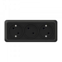 UNIVersal Олимп роз. ОУ 3 мест. черный (пласт.осн.) 2217