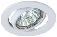 ЭРА MR16 GU5.3 ST2A WH св-к встр. d90мм (врез.d70мм) штамп, поворот., белый ИУ 5507