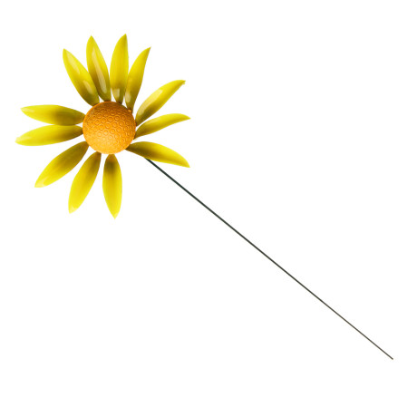 INBLOOM Фигурка на стержне Ромашка 19х2,5х71см, металл, пластик