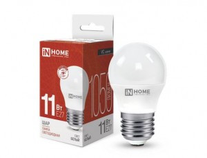 ASD/InHome лампа св/д VC шар P45 E27 11W(1050lm) 4000K 4K 80x45 (без пульсации) 0617