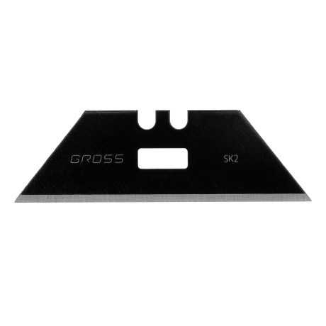 Лезвия, 19 мм, SK2 Black, трапециевидные, выдвижной пластиковый пенал, 10 шт. Gross