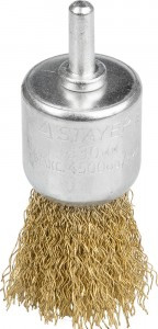 STAYER "PROFESSIONAL". Щетка кистевая для дрели, витая стальная проволока 0,3мм, 30мм