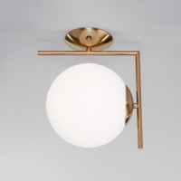 EUROSVET Бра E27 1x60W 250x250 металл латунь/белый Frost 70153/1a050264