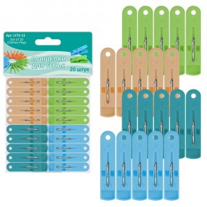 Прищепки д/белья, набор 20шт/уп, цена за уп (кратность 6шт!!!), пластик LF75-13 Мультидом