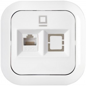 Bylectrica Гармония роз. СУ комп. RJ-45 белый (корп. ABS) РК18-018