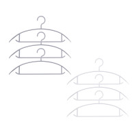 VETTA Набор вешалок для одежды 3шт, 39,5х17,5см, пластик