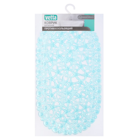 VETTA Коврик в ванну, противоскользящий, ПВХ, 68*37 см, Морской, 004