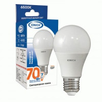 IONICH ЛОН A55 E27 7W(630lm) 6500К 6K 55x100 матов./пластик/алюм A60 ILED-SMD2835-A55 1621