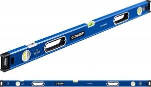 Уровень ЗУБР Эксперт усилен, фрезеров, с рукоятками и зеркальным глазком, 1,5м zu34570-150