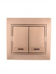 Lezard Мира выкл. СУ 2 кл. 10А (инд.) коричн. металлик (корпус PC) 701-3131-112
