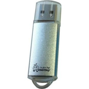 Флэш-диск (флэшка) USB  4Gb SmartBuy V-Cut Silver (SB4GBVC-S)