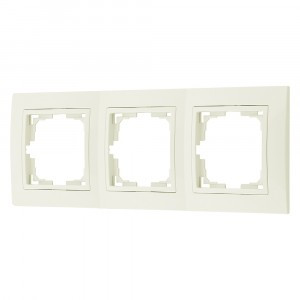 Bylectrica УЮТ рамка 3 мест. (с несъемной декор. вставкой), беж., (ЮЛИГ.735212.281-40беж.)