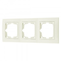 Bylectrica УЮТ рамка 3 мест. (с несъемной декор. вставкой), беж., (ЮЛИГ.735212.281-40беж.)