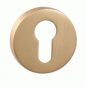 Накладка на цилиндр круг. РЕНЦ, золото матовое сатинированное  INET 06 SSG