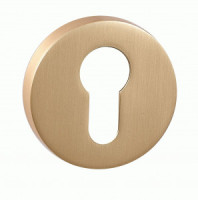 Накладка на цилиндр круг. РЕНЦ, золото матовое сатинированное INET 06 SSG