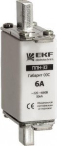 EKF Плавкая вставка ППН-33 100/63А габарит 00С  fus-33/100/63