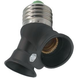 Ecola переходник с цоколя E27 на 2хE14 Черный A7T24BEAY (12!)