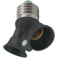 Ecola переходник с цоколя E27 на 2хE14 Черный A7T24BEAY (12!)