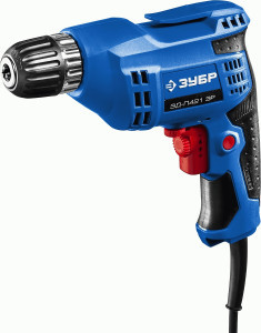 ЗУБР дрель безударная 420Вт, 10мм, БЗП, Профессионал, ЗД-П421 ЭР