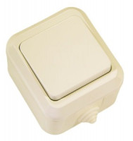 Makel выкл. ОУ 1 кл. крем. 18200