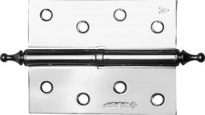 Петля дверная разъемная ЗУБР "ЭКСПЕРТ", 1 подшипник, цвет хром (CP), левая, с крепежом, 100х75х2,5мм