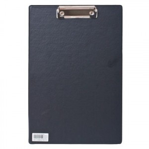 Доска-планшет BRAUBERG "Comfort" с верхним прижимом А4, 23*35см, картон/ПВХ, черная, 222657