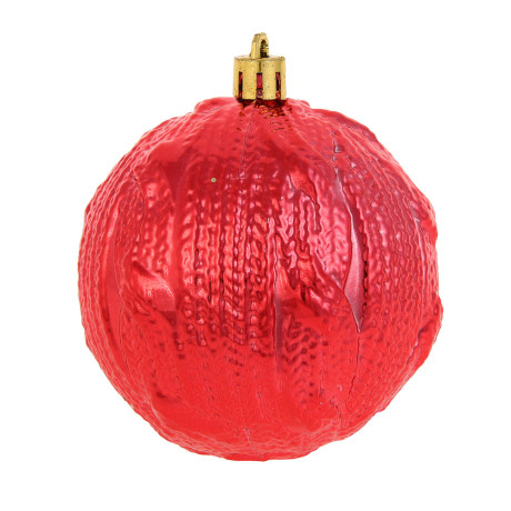 СНОУ БУМ Набор шаров 8 см, 4 шт, красный, золото, 26-114