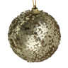 СНОУ БУМ Елочная игрушка шар, диаметр 8 см, золотой, пластик