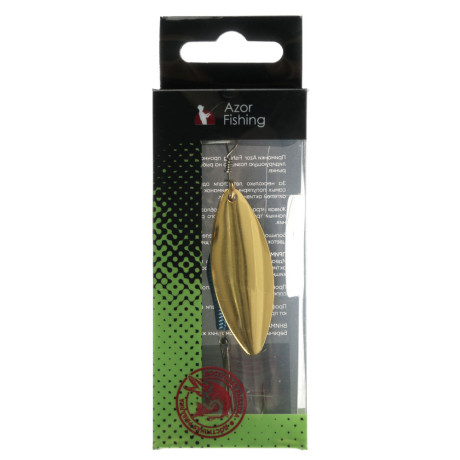 AZOR FISHING Блесна вращающаяся "Хэви Лонг",№4, 8 гр, 5 цветов