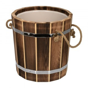 Запарник 10л с пластиковой вставкой, обожжённая липа, 33331 Банные штучки