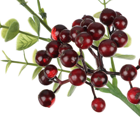 LADECOR Ветка с ягодами искусственная, 34 см, пластик, ткань