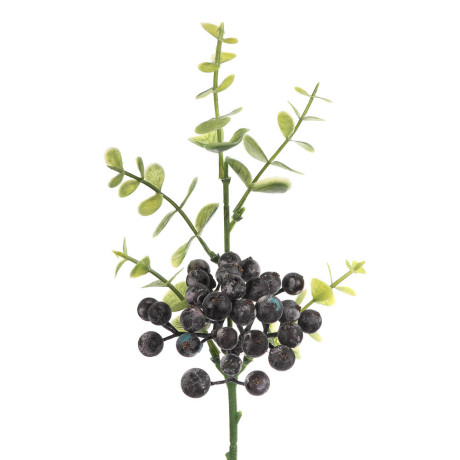 LADECOR Ветка с ягодами искусственная, 34 см, пластик, ткань