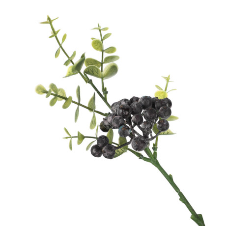 LADECOR Ветка с ягодами искусственная, 34 см, пластик, ткань